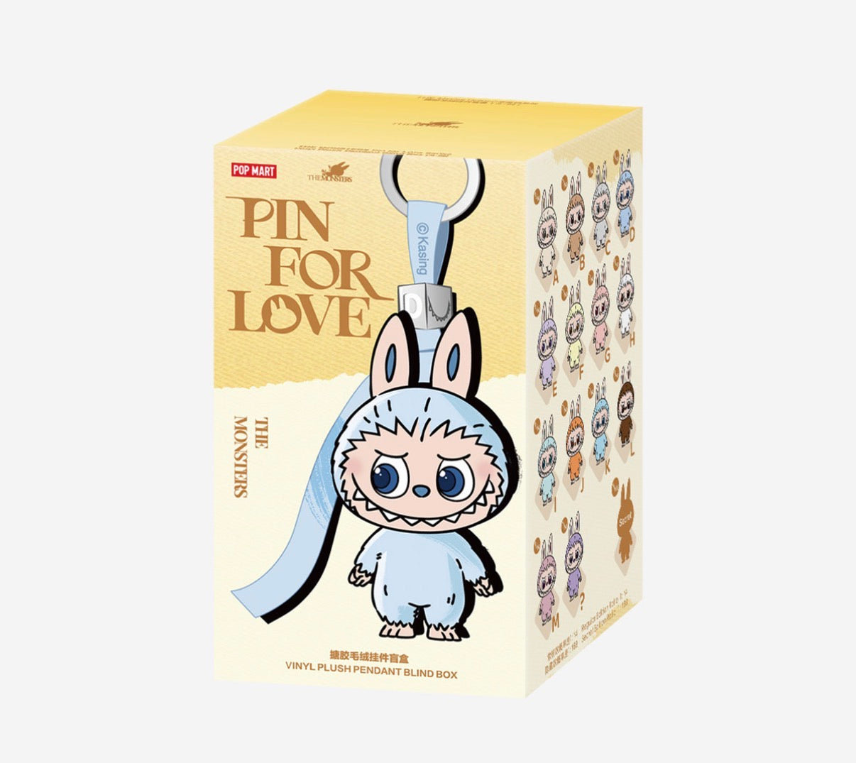 The Monsters Pin for Love Series Vinyl Plush pendant Blind Box A-M