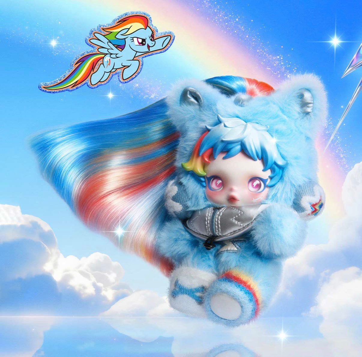 Popmart Skull Panda My Little Pony - Rainbow Dash Plushie