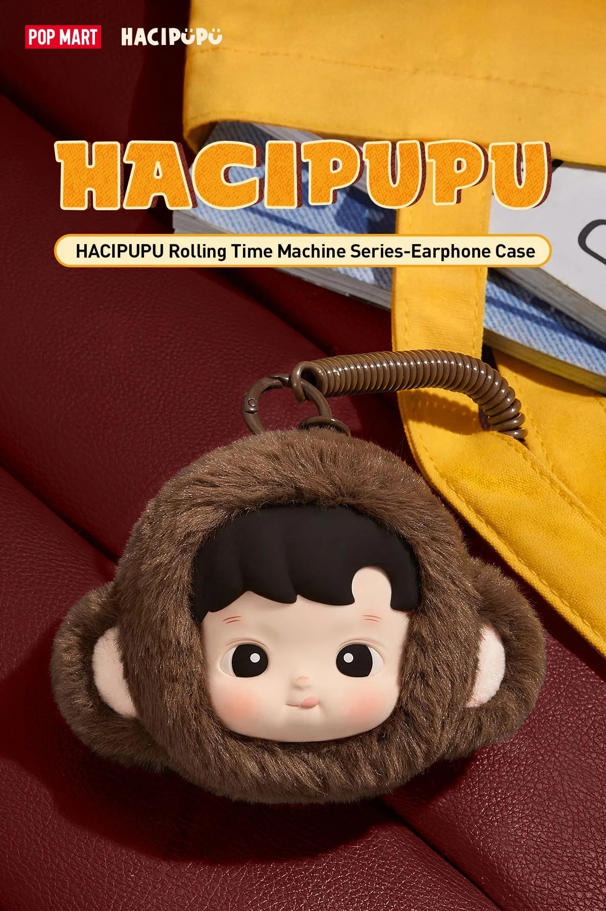 Hacipupu rolling Time Machine earphone case/pouch- Monkey